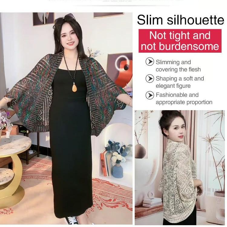Multicolor Ice Silk Knitted Fashion Shawl