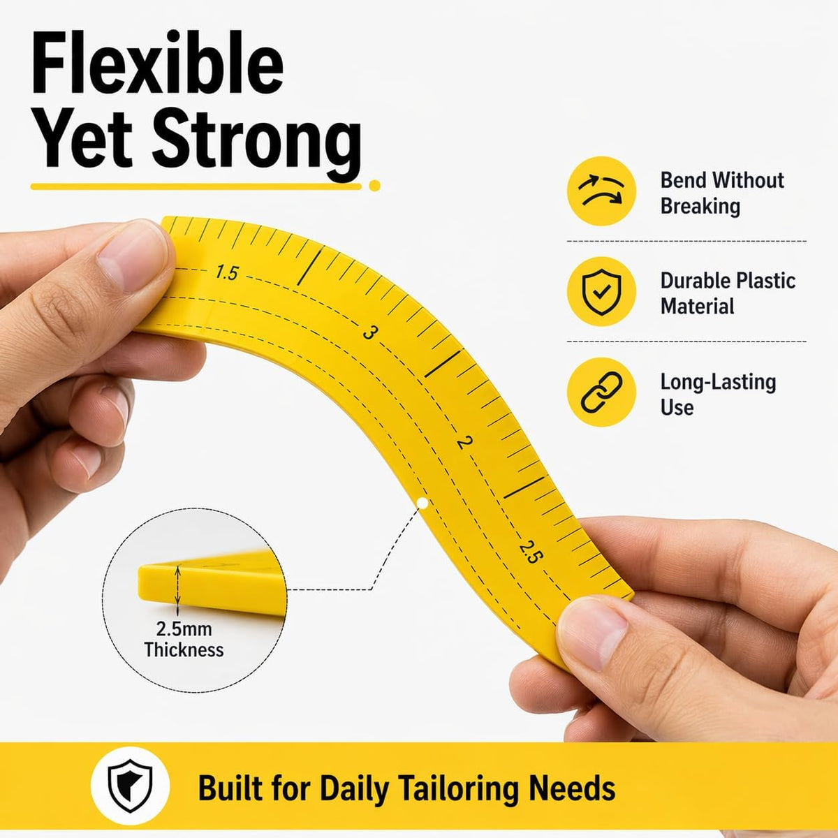 Plastic Curve Ruler Pattern Scale for Blouse, Kurti & Garment Stitching