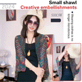Multicolor Ice Silk Knitted Fashion Shawl